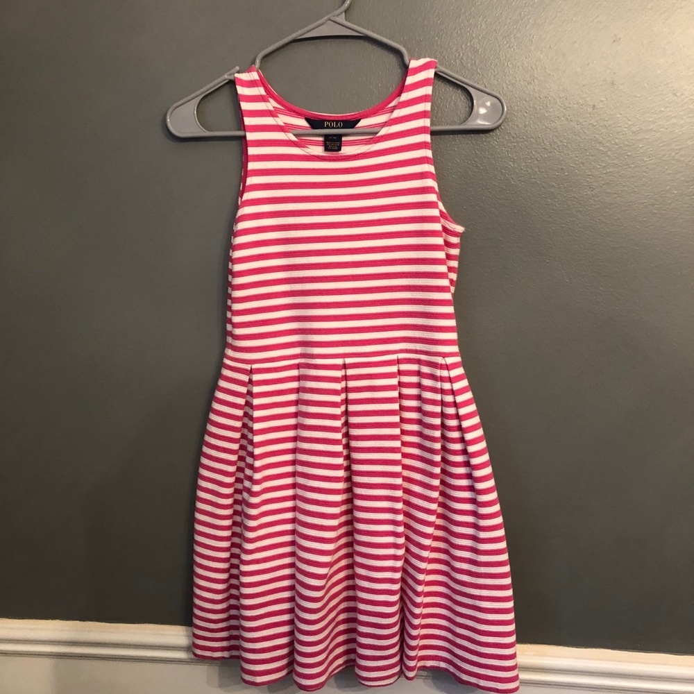 Pretty preppy girls dress. Stripes. Polo.